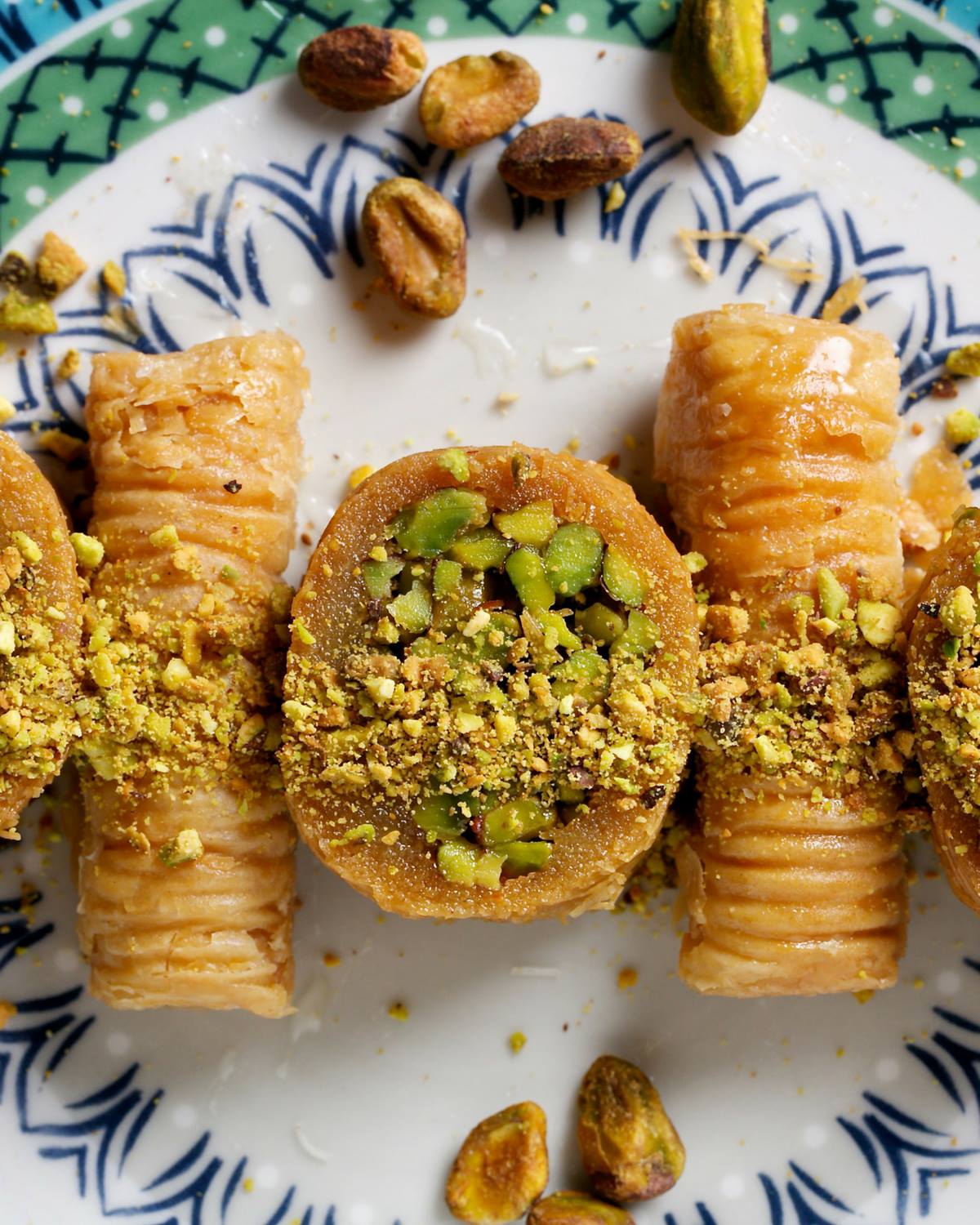 Authentic handmade pistachio baklava from al bohsali